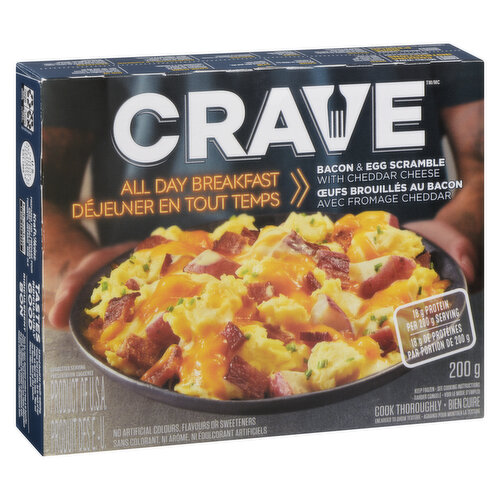 Crave - Bowl - Bacon & Egg Scramble w Cheddar Cheese