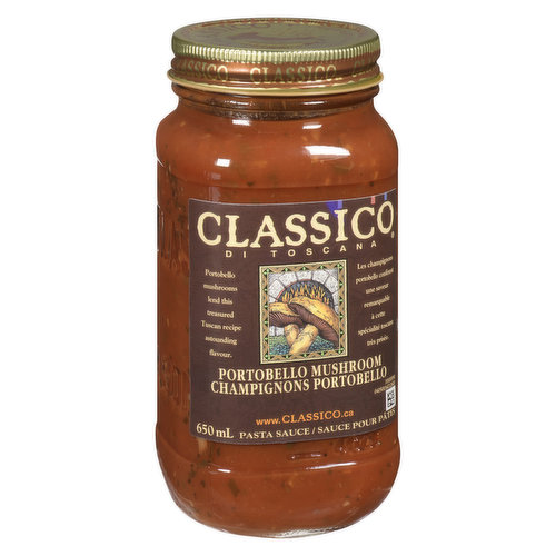 Classico Roasted Portobello Mushrooms Spaghetti Pasta Sauce Quality Foods 