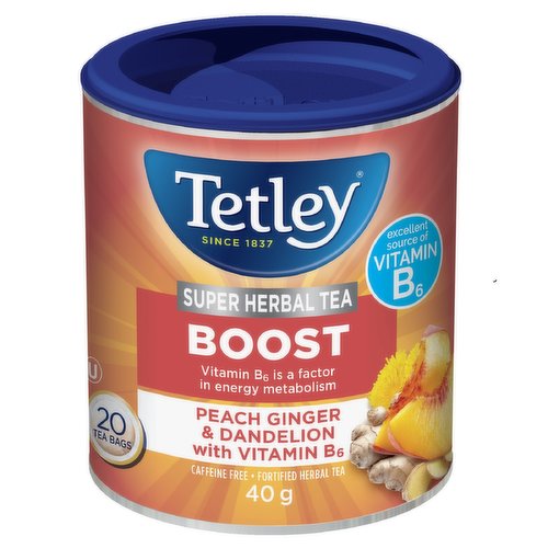 Tetley - Super Herbal Tea Boost Peach