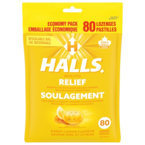Halls - Cough Lozenges, Honey Lemon