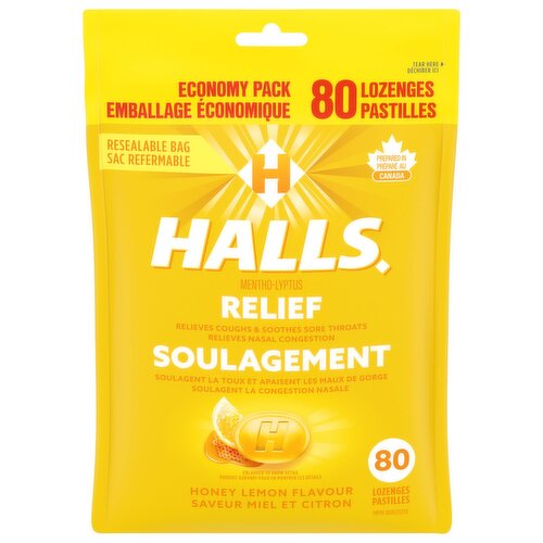 Halls- Lemon with honey / Limón con miel de abeja 12 und