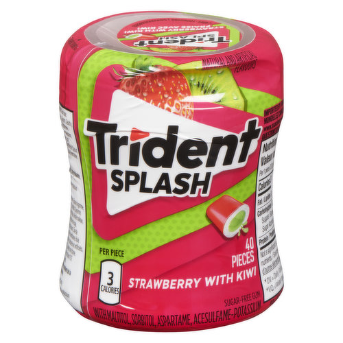 Trident - Splash Sugar Free Gum Strawberry with Kiwi