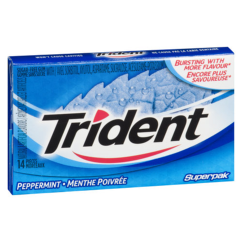 Trident - Peppermint Sugar Free Gum