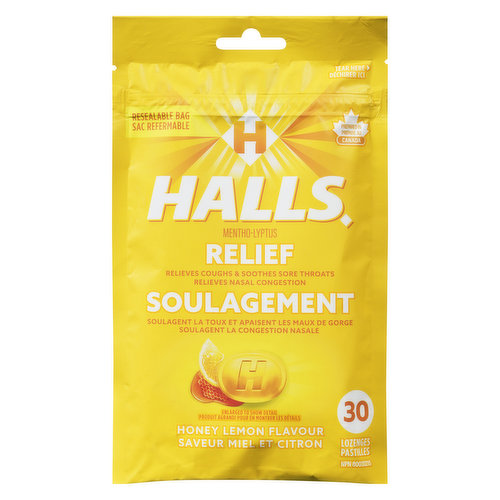 Halls - Cough Lozenges - Honey Lemon