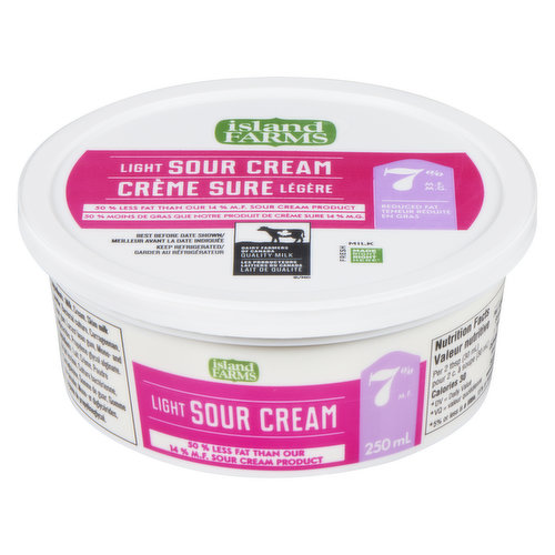 50% less fat than our regular sour cream.