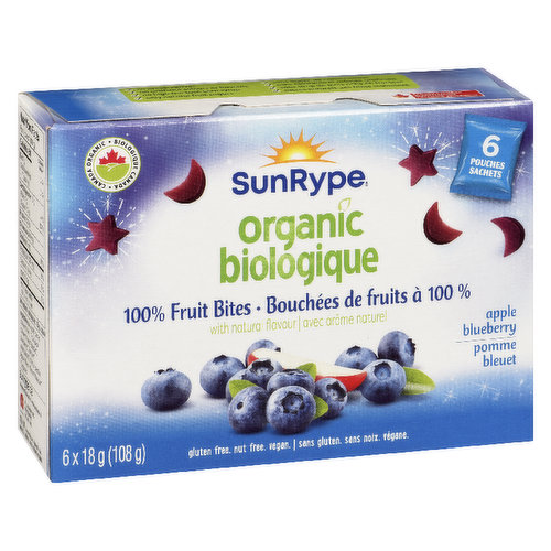Sunrype - Organic Bites Apple Blueberry
