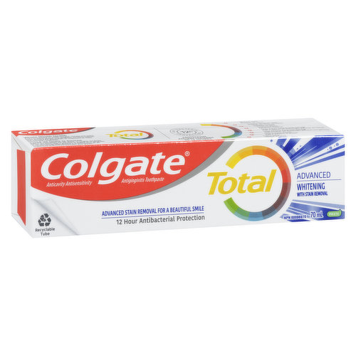 Provides stain removal & prevention. It not only actively fights bacteria on your teeth, but also on your tongue, cheeks & gums for 12 hours. Provides protection against gingivitis, tartar & cavities.