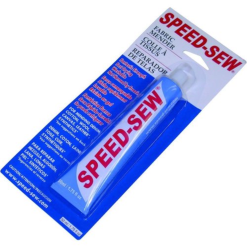 Speed-Sew Fabric Glu 1102D-2 Speed-Sew No Sew Fabric Glue Adhesive for  Craft Projects, DIY Clothing Repairs, Denim, Upholstery, Leather, Instant  Mender for F