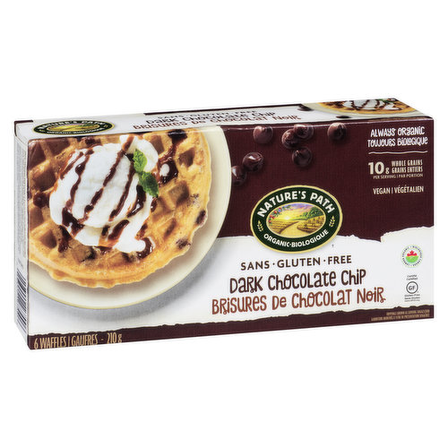 Nature's Path - Organic Waffles Dark Choc Chip - Gluten Free