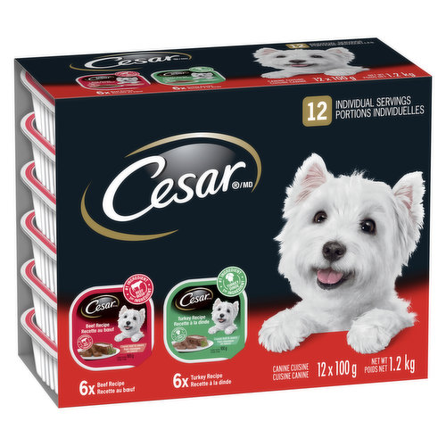 cesar - Entrees Dog Food Turkey & Beef