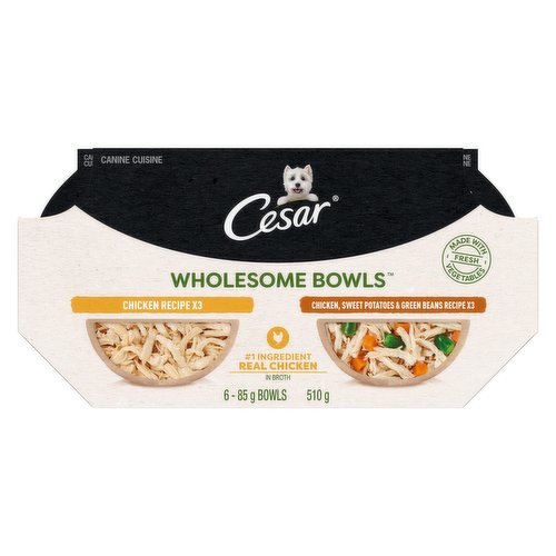 Cesar - Wholesome Bowls, Chicken, Chicken, Sweet Potatoes & Green Beans