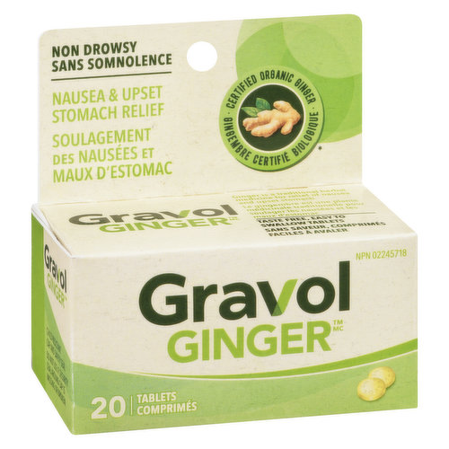 Gravol - Natural Source Antinauseant - Ginger Dried Root