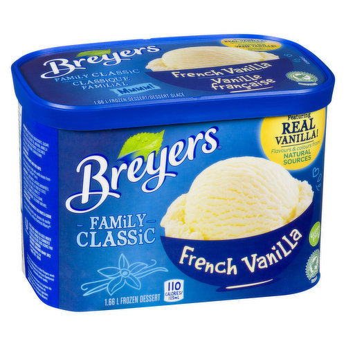 Rich & creamy ice cream! It's so indulgently satisfying, made with real vanilla. Flavors & colors from natural sources. Rainforest Alliance certified vanilla beans. Gluten free.Made in Canada.