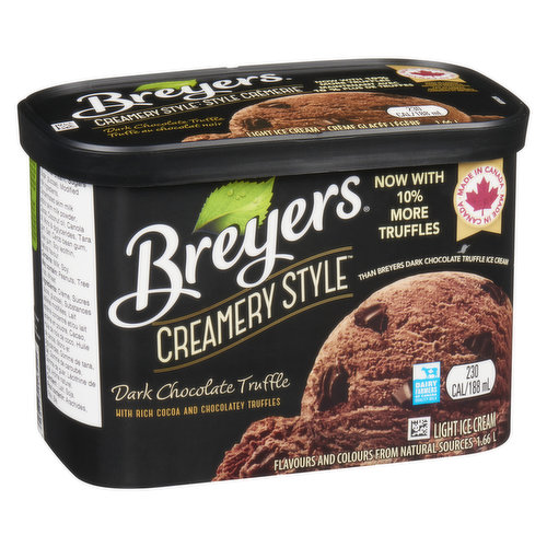 Breyers Creamery Style Ice Cream, Dark Chocolate Truffle