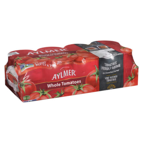 Aylmer - Canned Whole Tomatoes, Pack of 8