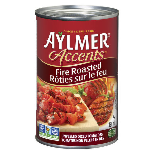 Aylmer - Accents Unpeeled Fire Roasted Diced Tomatoes