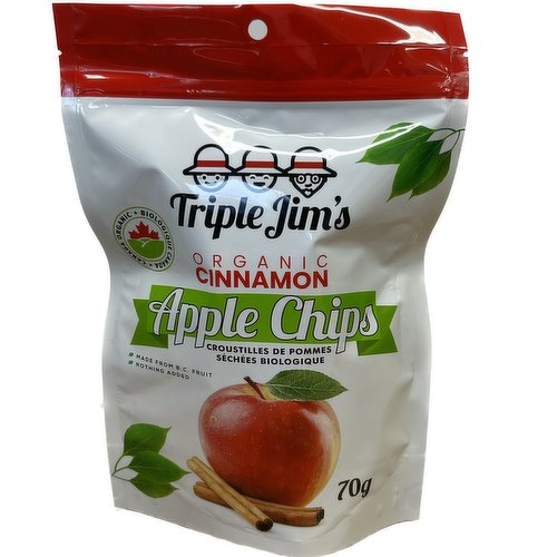 Triple Jim's - Organic Apple Cinnamon Chips