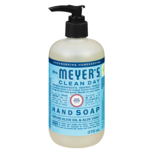 Hardworking, non drying soap for busy hands. Hand Soap made with essential oils, aloe vera, olive oil and other thoughtfully chosen ingredients. Cruelty-free formula is not tested on animals. Rain Water is a scent so clean, hinting of white flowers.