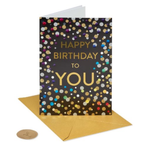 Papyrus - Greeting Card - Confetti Birthday Text