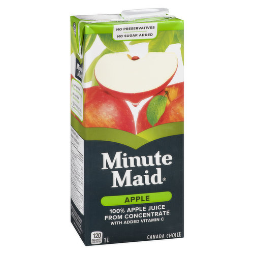 100% Apple Juice From Concentrate with Added Vitamin CCanada Choice