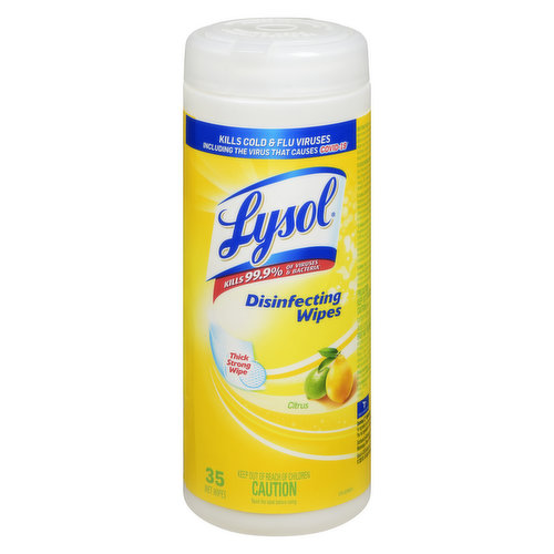 Lysol - Disinfecting Wipes, Citrus Scent