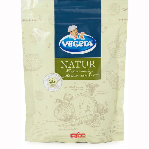 Vegeta Natur is a natural product made from sun-grown vegetables that contains no additives or added MSG.Fat-free.  all-purpose seasoning adds great taste to any roasts barbecues poultry and fish.