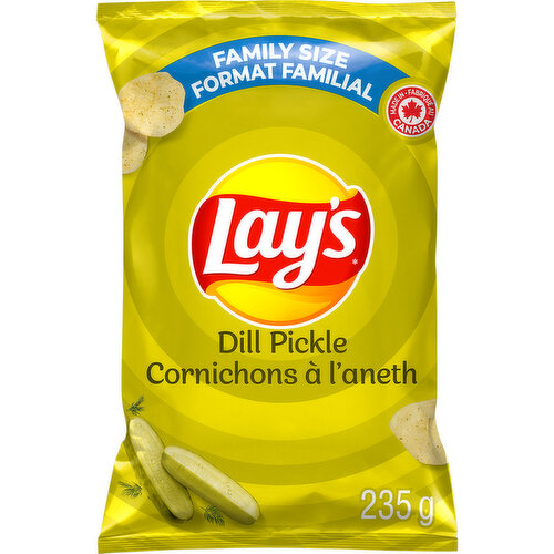 Lays - Potato Chips, Dill Pickle - Family Size