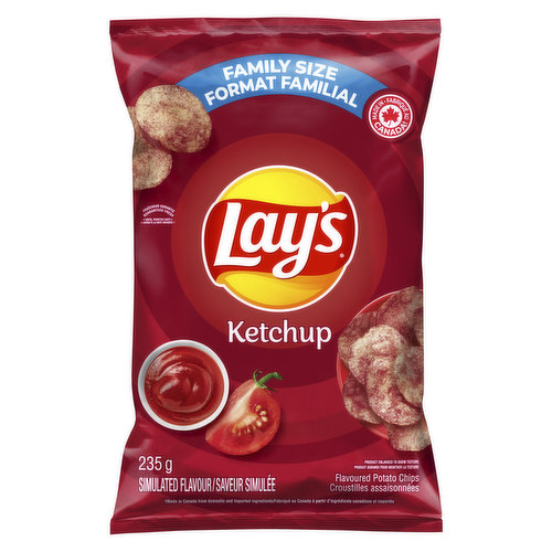 Canadians know a thing or two about great taste and we love our Ketchup! Thats why the combination of Lay's fresh taste and tangy tomato seasoning has become a Canadian taste tradition. This crunchy, savoury flavour is loved by everyone!