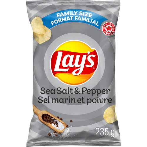 Lays - Potato Chips, Sea Salt & Pepper - Family Size