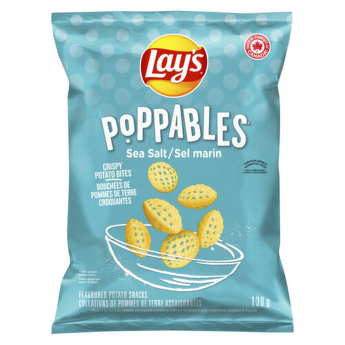 Lays - Poppables Chips, Sea Salt - Family Size