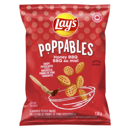 Lays - Poppables Chips, Honey BBQ - Family Size