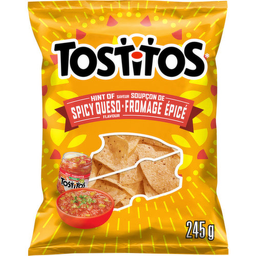 Tostitos - Hint of Spicy Queso Tortilla Chips