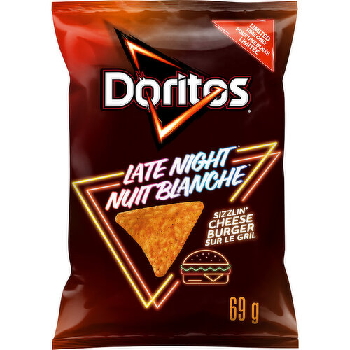 Doritos - Late Night Tortilla Chips, Sizzling Cheeseburger