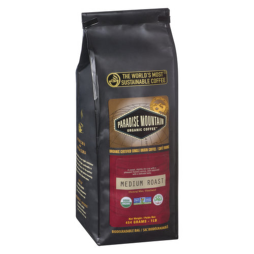 Paradise Mountain - Organic Coffee Medium Roast - Whole Bean