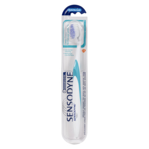 Designed for people with sensitive teeth. Soft round bristles, non-slip handle.