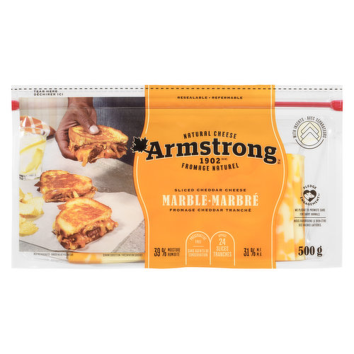 Armstrong - Natural Sliced Cheese - Marble Cheddar