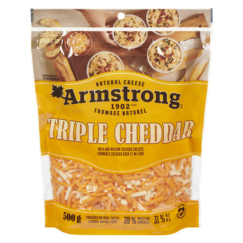 Armstrong Cheese Triple Cheddar, Shredded