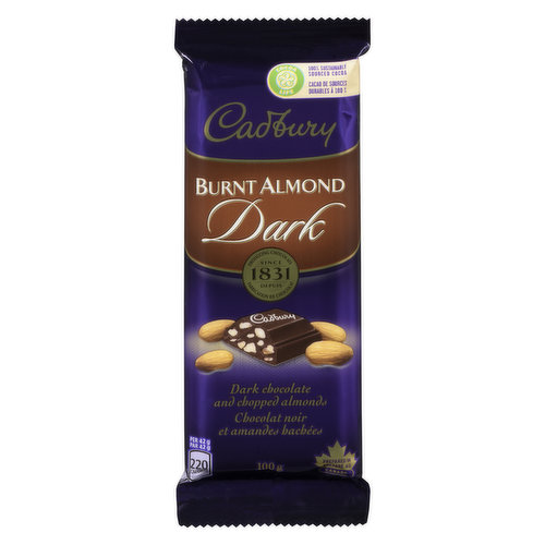 Cadbury - Dairy Milk Dark Chocolate Burnt Almond - Save-On-Foods