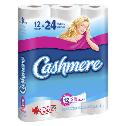Cashmere is a high quality two-ply bathroom tissue that is quilted to be irresistibly soft. Nothing feels like Cashmere.