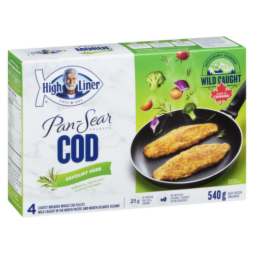 Frozen 4 Lightly Breaded Whole Fillets with Rosemary, Thyme & a Hint of Tarragon