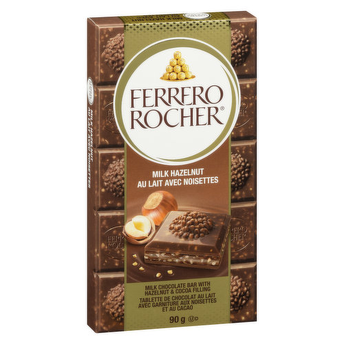 Ferrero Rocher Premium Chocolate Bar Milk Chocolate Hazelnut Save On Foods