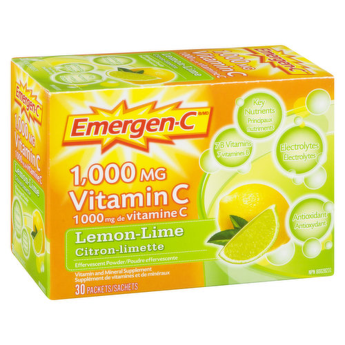 Emergen-C - Vitamin C, Lemon Lime