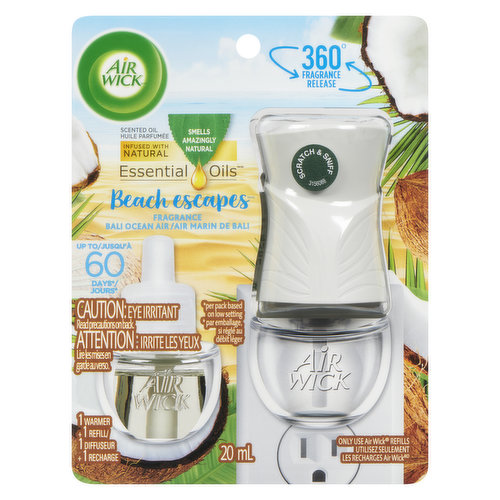 Airwick - Scented Oil Kit - Beach Escape Bali Ocean Air