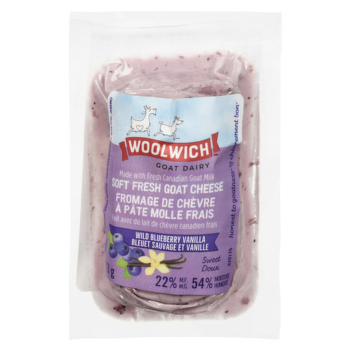 Woolwich Dairy - Soft Fresh Goat Cheese, Wild Blueberry Vanilla