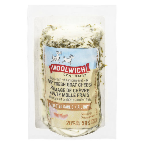 Woolwich Dairy - Goat Cheese Log Roasted Garlic