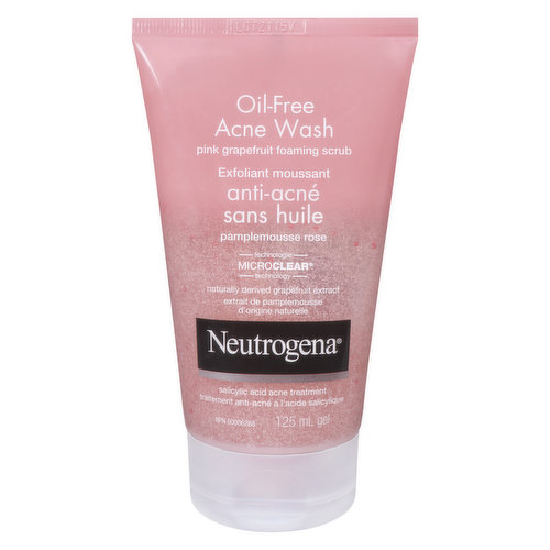 Neutrogena - Oil Free Acne Wash Foaming Scrub Pink Grapefruit