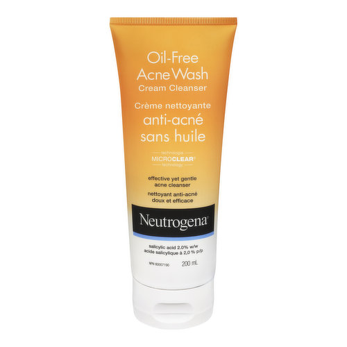 Neutrogena - Oil Free Acne Wash Cream Cleanser