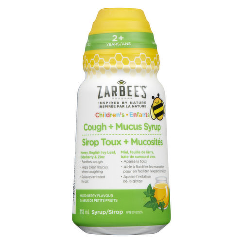 Zarbee's - Children's Cough + Mucus Syrup - Mixed Berry
