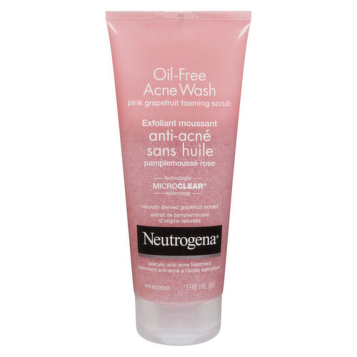 Neutrogena - Oil Free Acne Wash - Pink Grapefruit Foaming Scrub