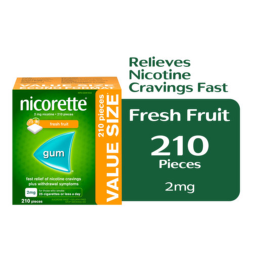 Nicorette - Nicotine Gum 2mg - Fresh Fruit